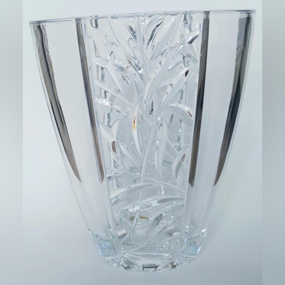 Crystal Vase 24% Lead Cristal D' Arques JG Durand France Art Nouveau Style  9”